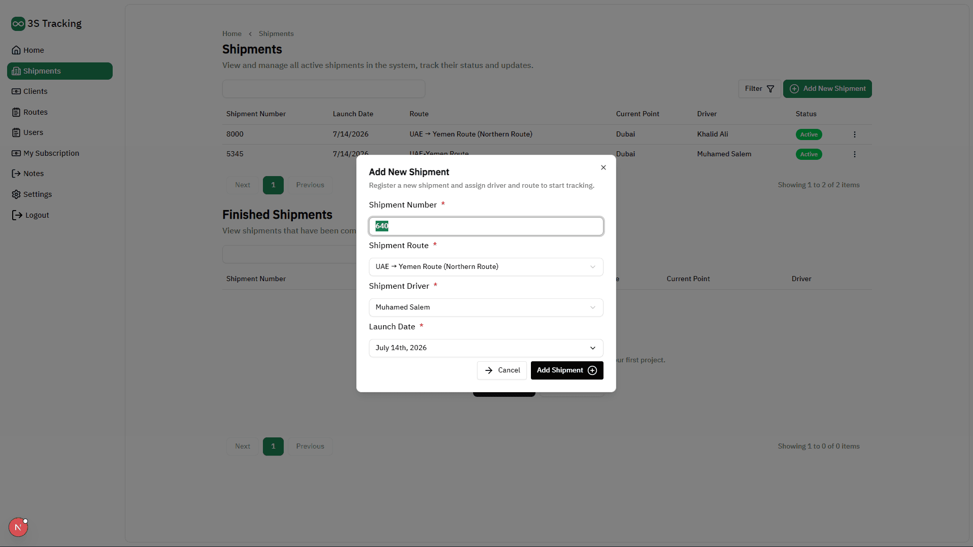 Create Shipments